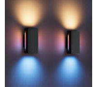 Govee Lot de 2 appliques murales extérieures UpDown, 1400 lm RGBICWW, intelligentes pour porche extérieur avec 64 modes d'éclairage, étanches IP66