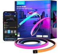 Govee Neon Ruban LED 3m, RGBIC Bande Découpable, Pour Bureau Gaming | Lampe Synchronisée avec Razer Chroma, Contrôle Intelligent APP, Compatible avec Alexa, Adaptateur (seulement WiFi 2,4G)