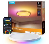 Govee Plafonnier LED RGBIC, Plafonnier Intelligent 30cm, 2400LM 2200-6500K Lampe de Plafond avec 16 Millions de Couleurs DIY, Luminaire Encastré pour Chambre à Coucher, Salon, Couloir, Cuisine