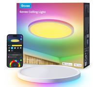 Govee Plafonnier LED RGBIC, Plafonnier Intelligent 30cm, 2400LM 2200-6500K Lampe de Plafond avec 16 Millions de Couleurs DIY, Luminaire Encastré pour Chambre à Coucher, Salon, Couloir, Cuisine