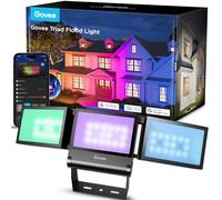 Govee Projecteur LED d'Extérieur, Projecteur RGBIC avec 4500 lm Blanc Chaud et Blanc Froid, Alliage d'Aluminium, Étanchéité IP66, Projecteurs Smart compatibles avec Matter, Alexa et Google Assistant
