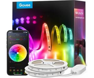 Govee RGBIC 30m Ruban/Bande LED WiFi Bluetooth Multicolore, Contrôlé par APP et Contrôle Segmenté Intelligente Sélection des Couleurs, pour Maison Chambre Cuisin, 2 Rouleaux de Bande Lumineuse de 15m
