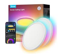 Govee RGBIC Smart Lot de 2 plafonniers LED intelligents à intensité variable 24 W Ø 30 cm Avec 16 millions de couleurs DIY Compatible avec Alexa et Google Assistant pour chambre à coucher