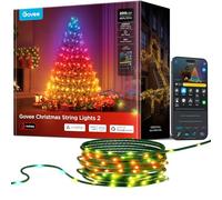 Govee RGBWIC Guirlande Lumineuse de Noël 20M, Décorations d'Halloween Noël pour L'intérieur, Lumières 200 LEDs avec Smart Mapping et AIGC, 130+ Dynamic Scene Modes, Compatible avec Matter, Câble vert