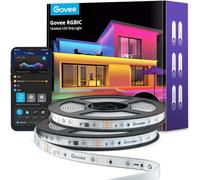 Govee Ruban LED 20M Extérieur IP65 Étanche, Bande RGBIC Multicolore, APP Contrôle, Luminaires Extérieur pour Avant-Toit Balcon Jardin Piscine