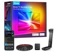 Govee RGBIC TV Backlight 3 Lite avec Correction Fish-Eye Fonction, Synchronisation pour TV 55-65 pouces, Ruban LED WiFi RGBICW 3,6 M avec Caméra, Perle de Lampe 4 Couleurs en 1, Contrôle Vocal et APP
