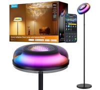 Govee Uplighter Lampadaire sur Pied avec Effet Nébuleuse,Compatible Matter | Indépendante Tri-zone Lampe Dimmable, Lumière Ondulé RGBIC Froid-Chaud, 80+ Scènes, 2700-6500K, 1000lm, 170cm Salon