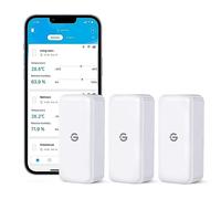GoveeLife Hygromètre Thermomètre Intérieur Capteurs 3Pack, Mini Bluetooth Température et Humidité Mesureur avec Notification App et Stockage de Données, Convient pour Serre, Cave à Vin