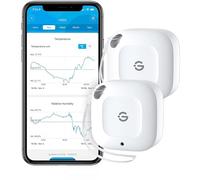 GoveeLife Thermomètre hygromètre Bluetooth, 80 m, appareil intelligent de température et d'humidité avec notification d'application, 2 ans de conservation et d'exportation de données gratuites, pour