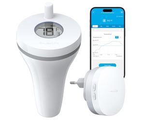 GoveeLife WiFi Thermomètre de piscine, IPX7 Thermomètre flottant Digital