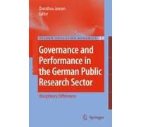 Governance And Performance In The German Public Research Sector