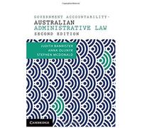 Government Accountability Sources And Materials: Australian Administrative Law