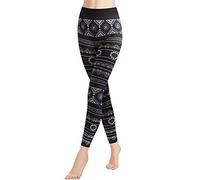 GoVIA Leggings d'hiver Leggings Thermiques Skinny Pantalon de Course norvégien avec Motifs de Noël Polaire intérieure Teddy Femmes/Filles 4145 I