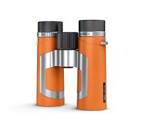 GoView ZOOMR 10x34 Jumelles Longue Portée Compactes et Portables (Zoom 10x, boîtier en magnésium, Adaptateur Smartphone et Accessoires Inclus) Sunset Orange