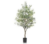 GOVIRAYE Olivier Artificiel 210cm - Grand Faux Arbre en Pot comme Réel, Décoration Salon/Bureau sans Entretien (4 Saisons)
