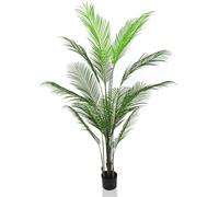 GOVIRAYE Palmier Areca Artificiel 180cm - Plante Faux Palmier Extérieur Résistant UV, Décoration pour Salon, Bureau ou Balcon