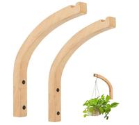 GOVNPJ 2 Pièces Crochets Muraux en Bois, Crochets pour Plantes Muraux pour Plantes Suspendues, Cintres pour Plantes D'IntéRieur, Support de, Crochets pour Carillons éOliens