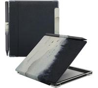 GOVTVA Étui à stylo pour Onyx Boox Go Color 7 (Gen 1/2, 2024/2025) / Boox Go 7 ultra fin avec fonction veille/réveil automatique améliorée avec dos transparent en TPU et fermeture magnétique (forêt