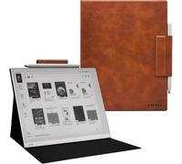 GOVTVA Étui magnétique en cuir ultra fin et léger avec boucle de stylo magnétique, mise en veille/réveil automatique, fermeture magnétique (marron)