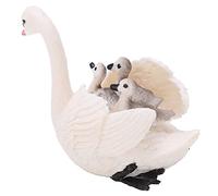 GOWENIC 2 Pièces 2Pcs Ensemble de Cygnes Éducatifs pour Enfants | Figurines d\'oiseaux réalistes, décor de fête prénatale, jouets scientifiques pour tout-petits, accessoires d\'apprentissage