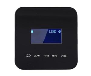 GOWENIC 2 Pièces Amplificateur Stéréo Bluetooth Mural (Black) | Système audio domestique, conception murale, télécommande IR, sortie 2x25 W, prise en charge multiformat