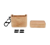 GOWENIC 2 Pièces Noix Coque Écouteurs Étui pour Voyage | Coque en bois fabriquée à la main, pochette prête à voyager, protection contre les rayures, conception à prise sécurisée