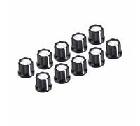 GOWENIC 20PCS Guitar Bass Knobs D Shaft Black Aluminum Gift Tech | Ensemble de remplacement en vrac pour guitaristes, capuchons antidérapants ajustés avec précision
