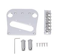 GOWENIC 6 Saddle Bridge Kit for Guitar Building Gifts | Pièces en alliage chromé, matériel d\'installation complet, résonance et maintien améliorés.