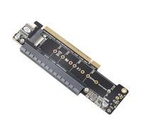 GOWENIC Adaptateur PCIE X16 M.2 NVMe pour Stockage de Station de Travail | Extension du serveur, SSD double baie, Plug And Play, données haute vitesse