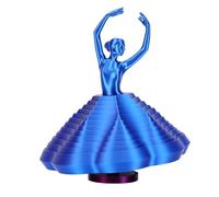GOWENIC Ballerine Rotative Imprimée en 3D - Sculpture de Bureau Sensorielle Rotative pour Décoration de Bureau à Domicile, Cadeau d'illusion en Spirale Unique pour Femme (Dégradé Bleu Violet)