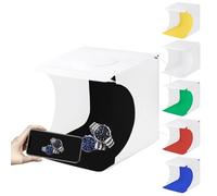 GOWENIC Boîte à Lumière de Photographie Portable avec 20 Perles LED, Boîte à Lumière de Studio Cube Pliable pour Bijoux, Appareil Photo et Photographie