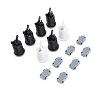 GOWENIC Bouton Standard Happ de 30 Mm avec Micro-commutateurs à Stables et à Faible Bruit pour Console de Jeu, Boutons 7 Pièces pour Arcade1up, Noir et Blanc