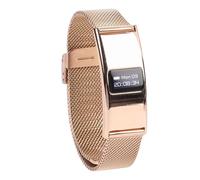GOWENIC Bracelet Intelligent de santé, Tracker d'activité avec Compteur de Calories par étapes, Surveillance du Sommeil, 24h/24, 7j/7, 5-7 Jours, Modes Multisports, étanche IPX8 (Gold)