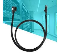 GOWENIC Câble coudé Droit SFF-8087 vers SFF-8087 Mini SAS 0,8 M |Connexion de Disque Dur Moulée par Injection pour un Serveur Haute Performance