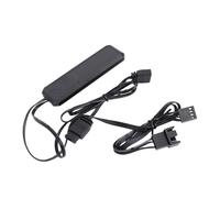 GOWENIC Câble D'extension ARGB, Répartiteur 1 à 3 pour Bandes Lumineuses LED RVB Adressables 5050 3528 et Ventilateurs PC avec Connecteur Mâle à 3 Broches pour étendre la Lumière (Black)