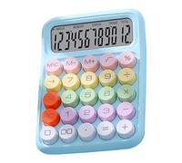 GOWENIC Calculatrice Mécanique de Bureau Jaune |Calculatrice Scientifique à Clavier Numérique électronique coloré, pour Le Bureau, l'école et la Maison (Bleu Ciel)