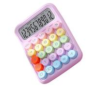 GOWENIC Calculatrice Mécanique de Bureau Jaune |Calculatrice Scientifique à Clavier Numérique électronique coloré, pour Le Bureau, l'école et la Maison (Purple)