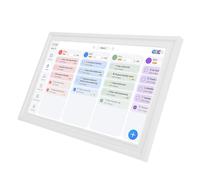 GOWENIC Calendrier Numérique Intelligent, Gérez à Tout Moment et en Tout Lieu, Tableaux de Tâches Interactifs et Plans de Dîner, avec un écran Tactile Full HD de 10,6 Pouces (blanc pur)