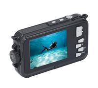 GOWENIC Caméra sous-Marine, Détection de Visage Intelligente Autofocus 2,7K 48MP, Double écran, Résistant à l'eau 10 Pieds, 650 MAh, pour L'exploration sous-Marine