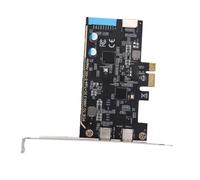GOWENIC Carte D'extension PCIe X1 vers 2 USB C pour Ordinateur de Bureau | Chipset ASM1042, transfert 5 Gbps, mise à niveau du hub USB interne, accessoire PC DIY