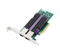 GOWENIC Carte Réseau 10 Go, Double Port RJ45 PCIe X8 avec Contrôleur X550 BT2 et Prise en Charge de la Virtualisation, pour Serveur Linux Ubuntu Freebsd