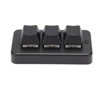 GOWENIC Clavier 3 Touches, Confort Ergonomique, Clavier Personnalisable, Utilisation Longue Durée, avec Deux Modes, pour Les Jeux et Le Travail (Black)