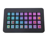 GOWENIC Clavier Macro à 32 Touches, Boutons LCD Programmables avec Images D'affichage Personnalisables pour PC et OS X, Contrôle simplifié du Flux de Travail pour Le Montage Vidéo (Black)