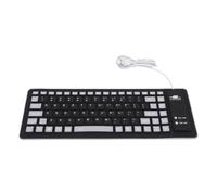 GOWENIC Clavier Pliable en Silicone à 88 Touches, Enroulable Filaire USB | Étanche, Anti-poussière, Frappes Silencieuses, 332x125x6.5mm, Léger et Portable, pour Ordinateur de Bureau et Ordinateur
