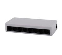GOWENIC Commutateur Ethernet 8 Ports, Répartiteur Ethernet Hub de Commutateur Réseau Vitesse 100 Mbps, Protection de Circuit, Boîtier ABS et Conception sans Ventilateur, Application