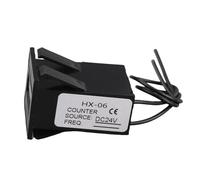 GOWENIC Compteur d'impulsions Industriel à 6 Chiffres LY-06 24 V DC |Totalisateur électromagnétique, Pas de Réinitialisation, Boîtier ABS, Snap-In (24V)