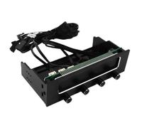 GOWENIC Contrôleur de Ventilateur pour Boîtier D'ordinateur de Bureau, 4 | Panneau avant en alliage d\'aluminium, boutons réglables, affichage des chiffres bleus, faible bruit.