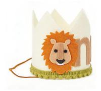 GOWENIC Couronne de Premier Anniversaire de Lion, Adorable Chapeau de Fête Léger pour Enfants, Tissu Doux pour un Ajustement Confortable, Idéal pour les Célébrations du 1er Anniversaire, Décoration