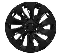 GOWENIC Couvercle de Moyeu de Roue de 18 Pouces, 4 Pièces, Enjoliveur Entièrement enveloppé, Protection de Jante, Garniture de Remplacement pour Modèle 3 2017 - 2023, Noir Mat (Noir Brillant)