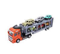 GOWENIC Ensemble de Camion Porte-Voitures en Alliage avec 6 Voitures | Ensemble de voyage imaginatif, collection de véhicules miniatures, motricité fine, jouet sûr pour enfants